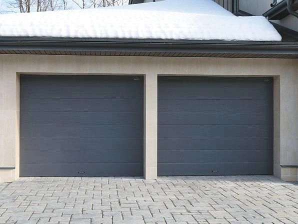 Cекционные ворота 4000х2500 мм антрацитовые DoorHan RSD02, voronezh.doorhan.ru